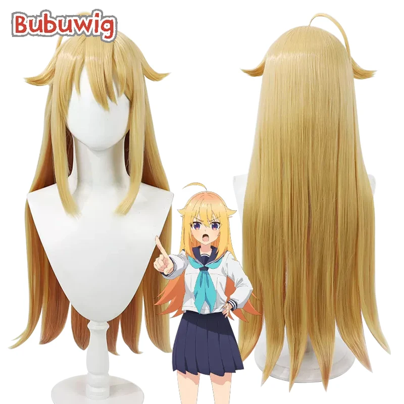 

Bubuwig Synthetic Hair Torako Koshi Cosplay Wigs My Deer Friend Nokotan 85cm Long Blonde Mixed Orange Cos Wig Heat Resistant