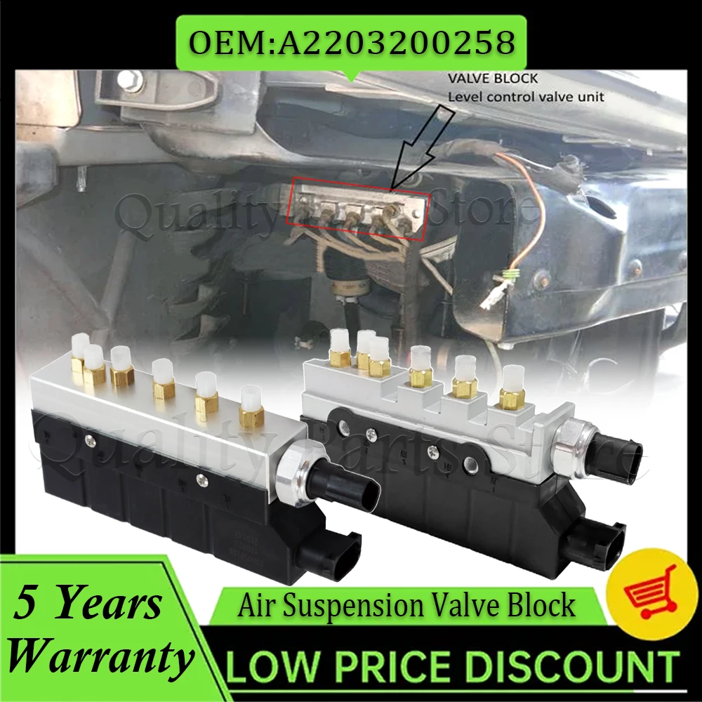 Air Suspension Compressor Solenoid Valve Block Unit Fits For Mercedes W220 S430 S500 Airmatic A2203200258 2203200258