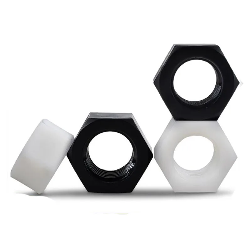 M2 M2.5 M3 M4 M5 M6 M8 M10 12 M14 M16 M18 M20 Plastic White Black Nylon Nut Hex Hexagon Nut DIN934