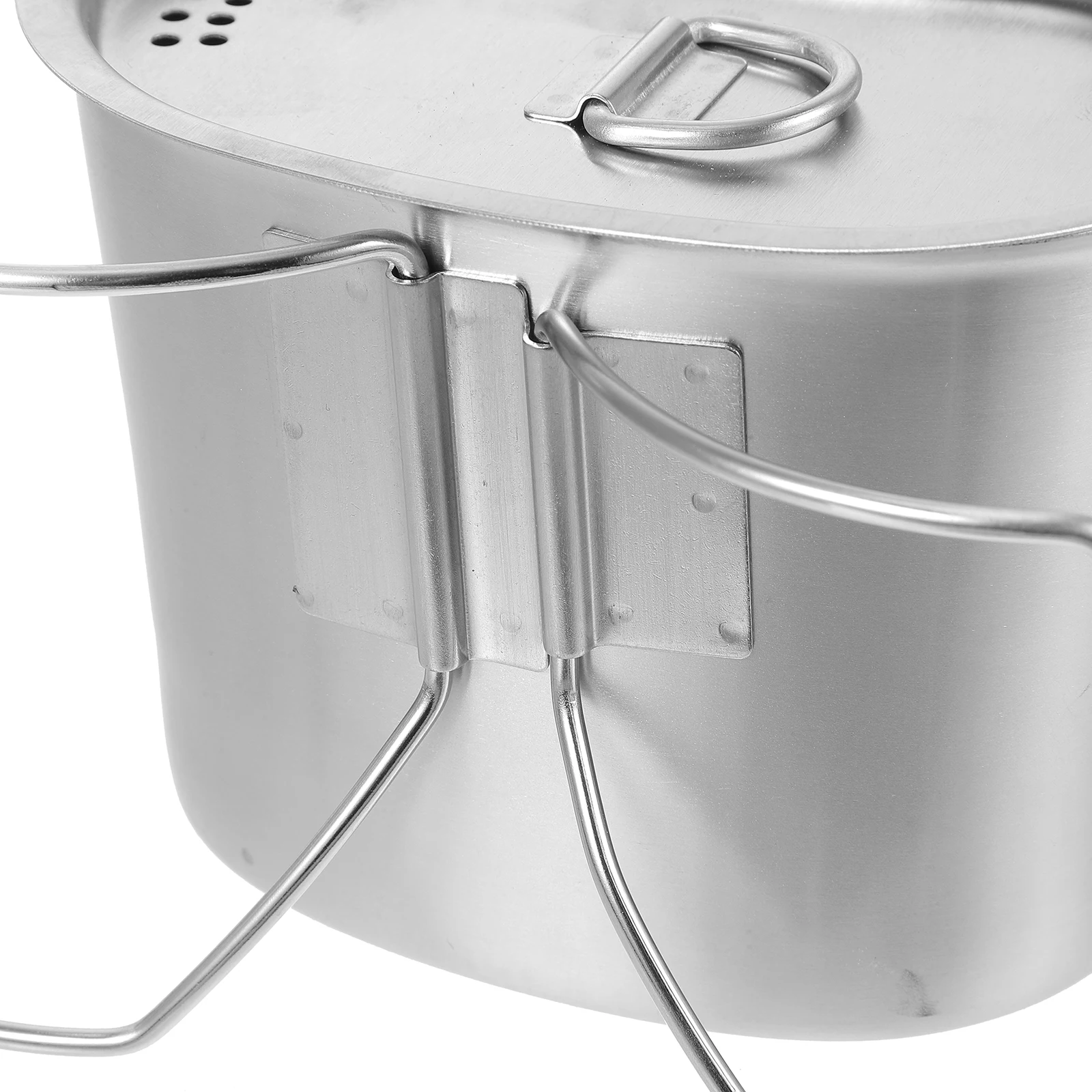 

1PC Stainless Steel 202 Outdoor Portable Pot Lightweight Cookware Water Cup Camping Mini Food Container Hiking