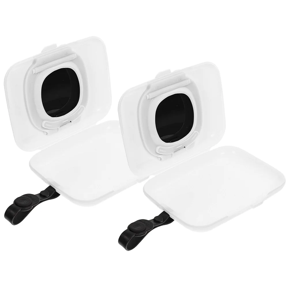 

2 Pcs Baby Wipes Dispenser Portable Reusable Travel Wet Wipe Case for Diaper Bag Stroller Crib Holder Outdoor Refillable