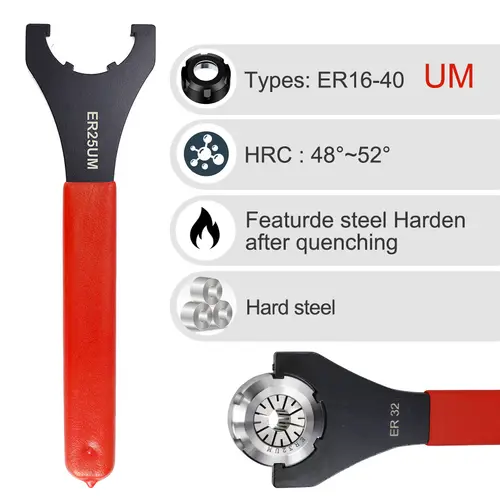 ER11 ER16 ER20 ER25 ER32 M UM Type CNC Nuts ISO APU Drill Wrench CNC Milling Machine Cutter Lathe Tools Shank ER Spanner - Image 3