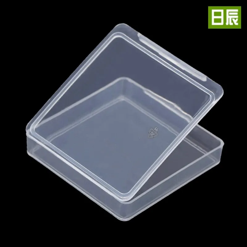 50Pcs square transparent plastic box storage  component small parts box with lid PP /Z4708 insize 4.4x4.4x0.6cm