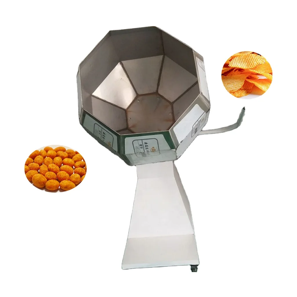 forStainless Steel Puffed Food Potato Chips Popcorn Snack Seasoning Machine Drum Flavoring Mixer HJ-CM028