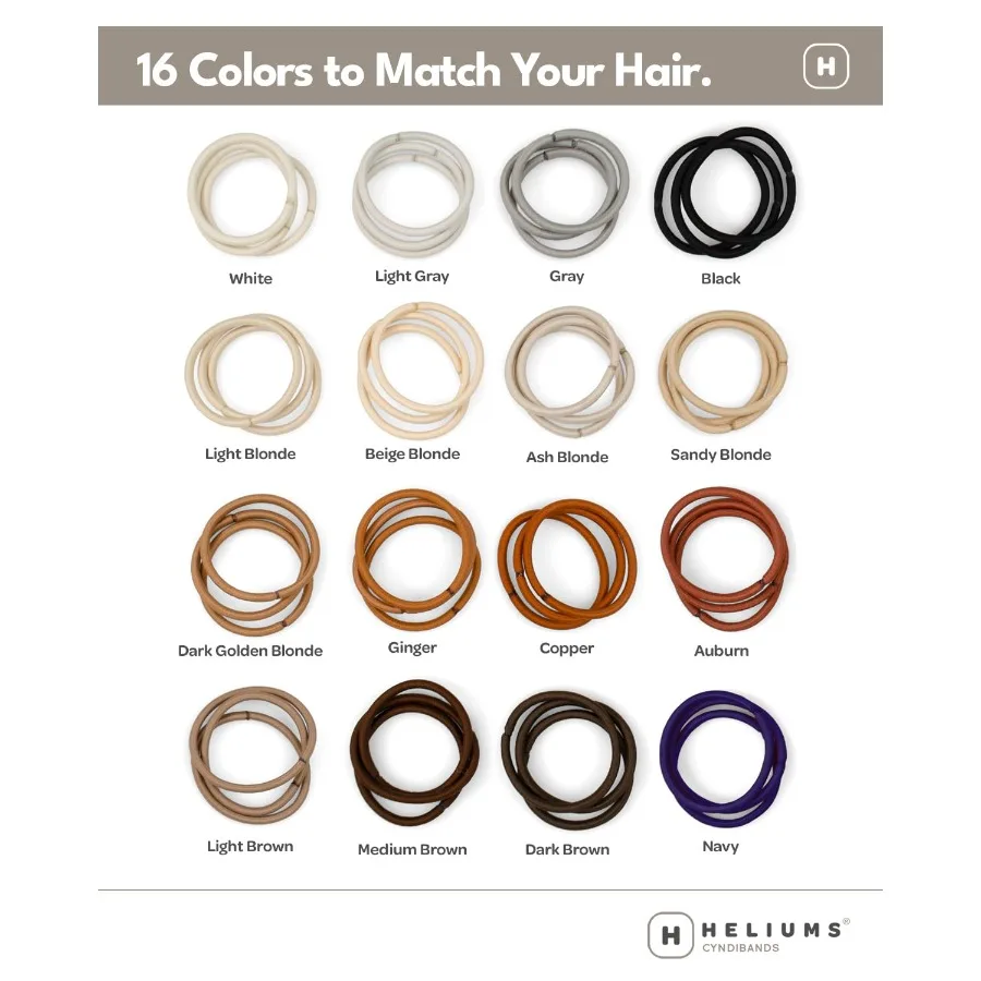 ربطات شعر مرنة من Cyndibands باللون البيج والأشقر - حوامل ذيل حصان خالية من الضرر مقاس 4 مم للنساء و24 عبوة من مطاط الشعر المطاطي المحايد #4