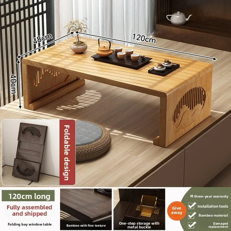 Multi-functional Bay Window Small Table Bed Folding Small Coffee Table Balcony Low Table Tea Table