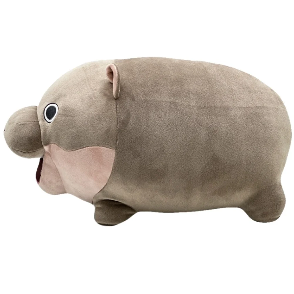 

The Bouncy Pig Moo Deng Plush Toys Cute Stuffed Pygmy Hippopotamus Pillow Cartoon Sitting Posture Angry Baby Hippo Doll