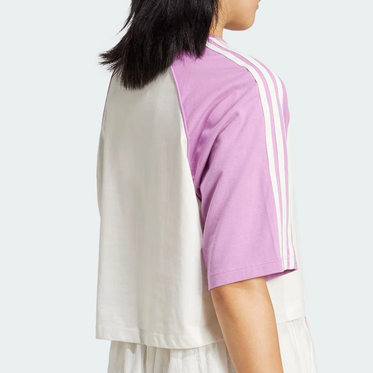 Adidas Official Genuine Women's Three Stripes Fashion Breathable Casual Sport Short Sleeve IZ2827