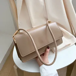 Small Fashion Messenger Bag For Women New Square Design Crossbody Bag Female PU Leather Daily Flap Shoulder Handbags Purse