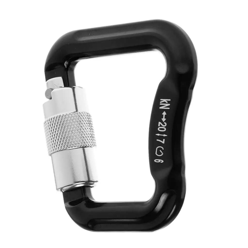 Climbing Abseiling Paragliding Paraglider Parachute Auto Lock Carabiner 20KN