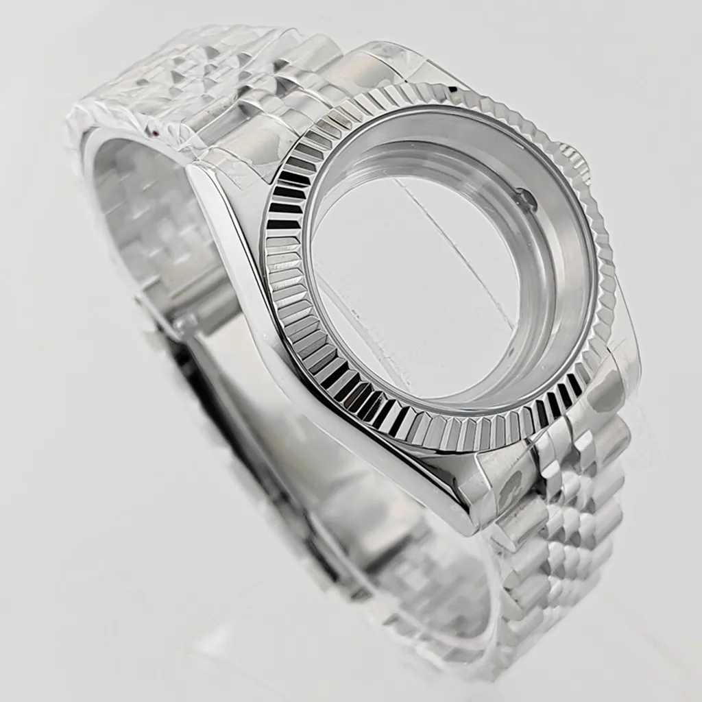 39mm 36mm Watch Case Stainless Steel Sapphire Glass For NH35 NH36 ETA2824 PT5000 ST2130 Movement Accessory Part image 3