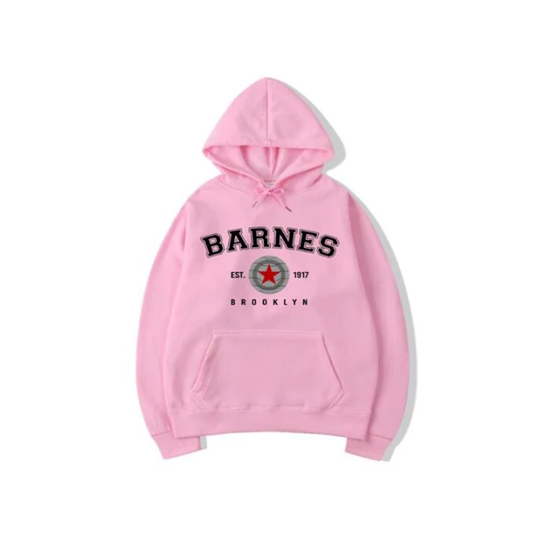 Vintage Barnes 1917 Hoodie Bucky Barnes Winter Soldier Hoodies Women Hooded Sweatshirt Tv Show Inspired Pullovers Superhero Tops