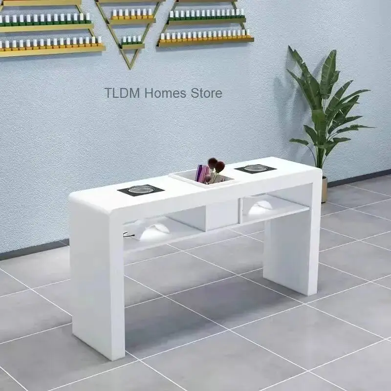Classic Minimalist Nail Table With Dust Collector Premium Modern Glamour Nail Table Professional Rustic Mesa Manicura Furniture