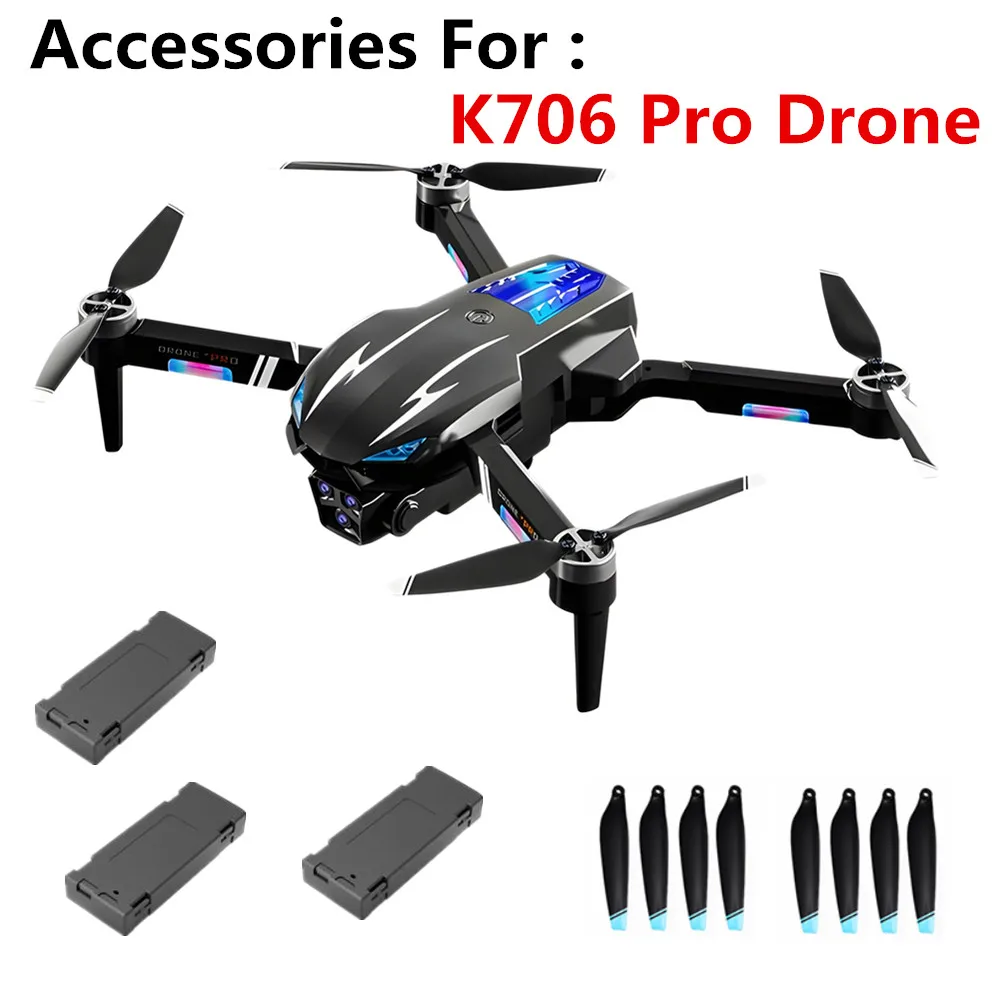 K706 Pro Drone Battery 3.7V 1800mAh / Propeller Maple Leaf Use For K706 Pro Drone Accessories K706 Pro Parts  Battery