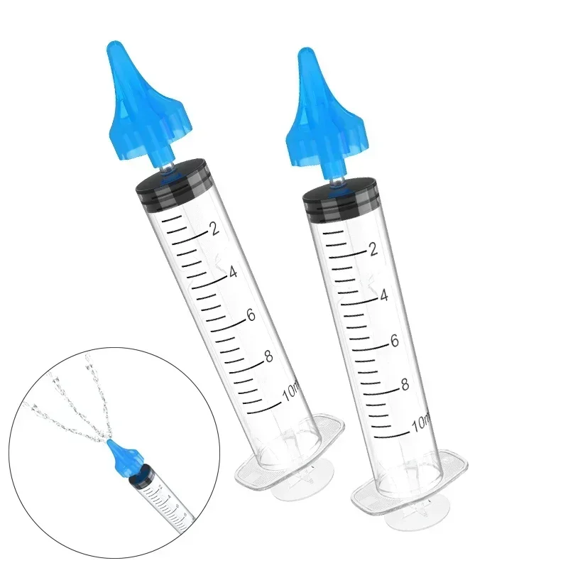 2Pcs Ear Cleaner Irrigation Kit Ear Wax Removal Tool Water Washing Syringe Comfortable Unique 10ML Health Care