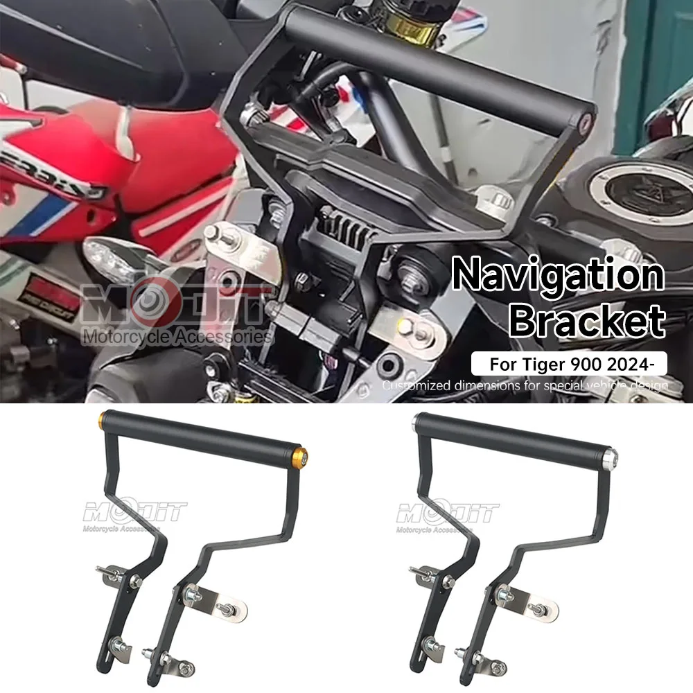 Мотоцикл Tiger 900 GT Pro/Rally Pro 2024 Tiger 900 GT 2024 2025 Мотоцикл 22 мм Кронштейн для навигации Держатель телефона GPS Пластина Sup