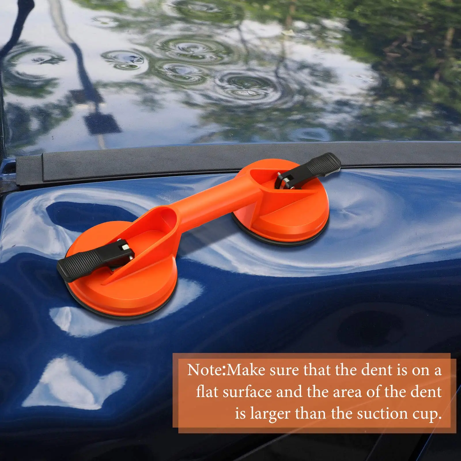 Handle Dual Suction Cup Glass Suction Cups Dent Puller Handle Lifter Car Dent Puller Removers for Lifting Glass Dent Repair Tool