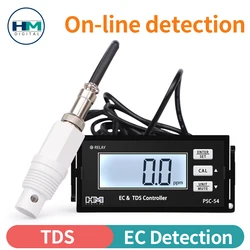 PCS50 Electrical Conductivity Meter Online TDS EC Controller Industrial  Water Monitor High Sensitivity Electrode 4~20mA Output