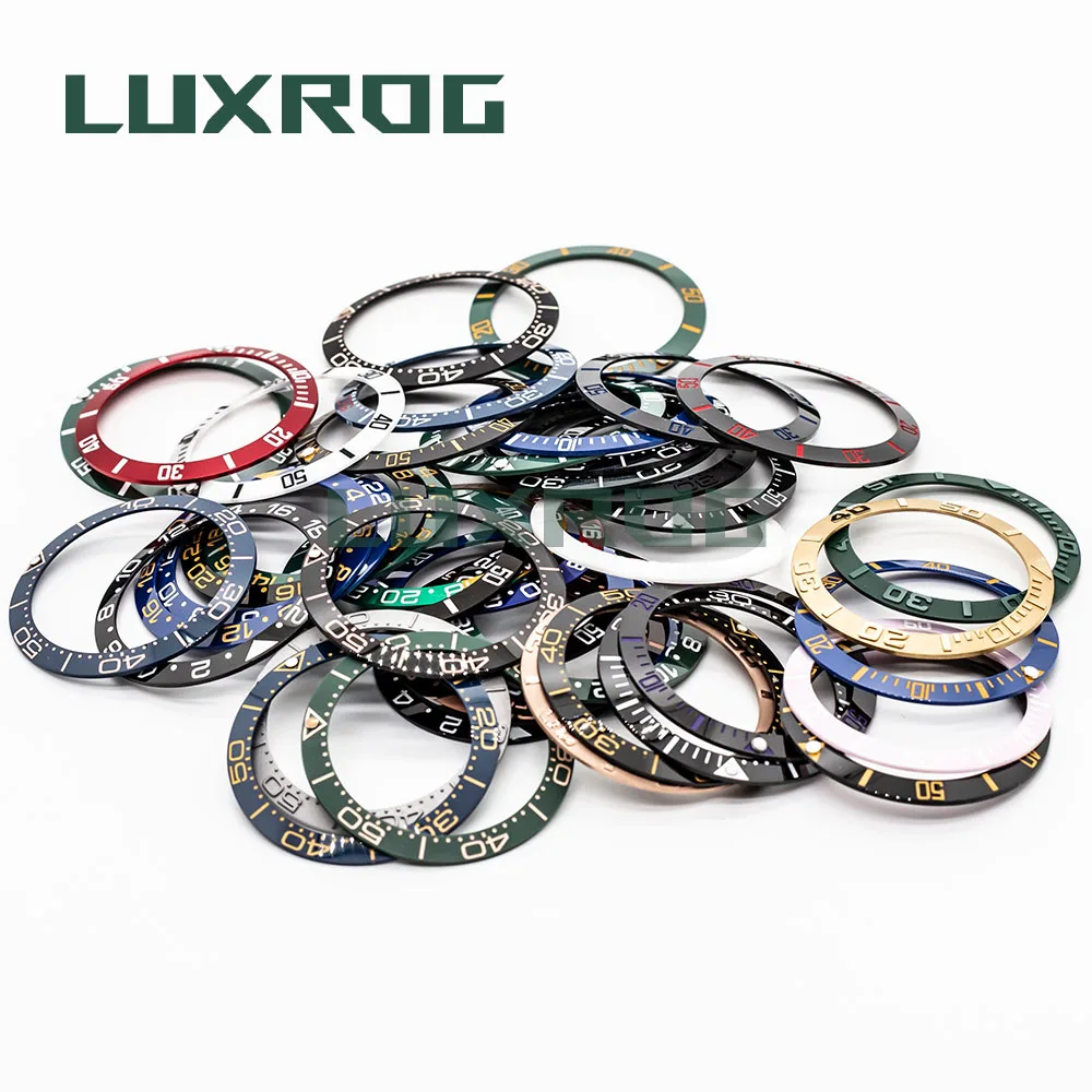 Gmt 38mm Sub Watch Ring Ceramic Bezel Insert Ring Replacement Watch Accessories Scale ID 30.5mm OD 38mm Fit 40mm Watch Case