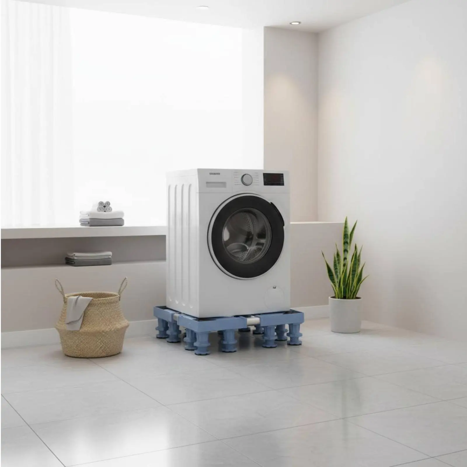 Washing Machine Stand with Wheels Raised Design Movable Washing Machine Stand Universal Washer Platform Easy Installation