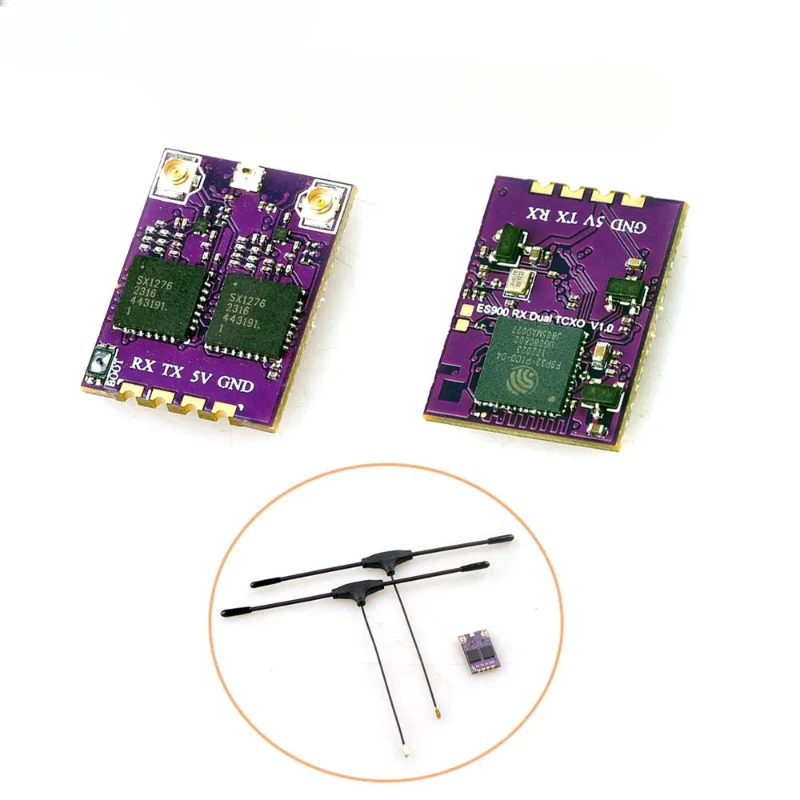 

1pcs/ES900 DUAL RX ELRS Diversity Receiver 915MHz / 868MHz Built-in TCXO for RC Airplane FPV Long Range Drone