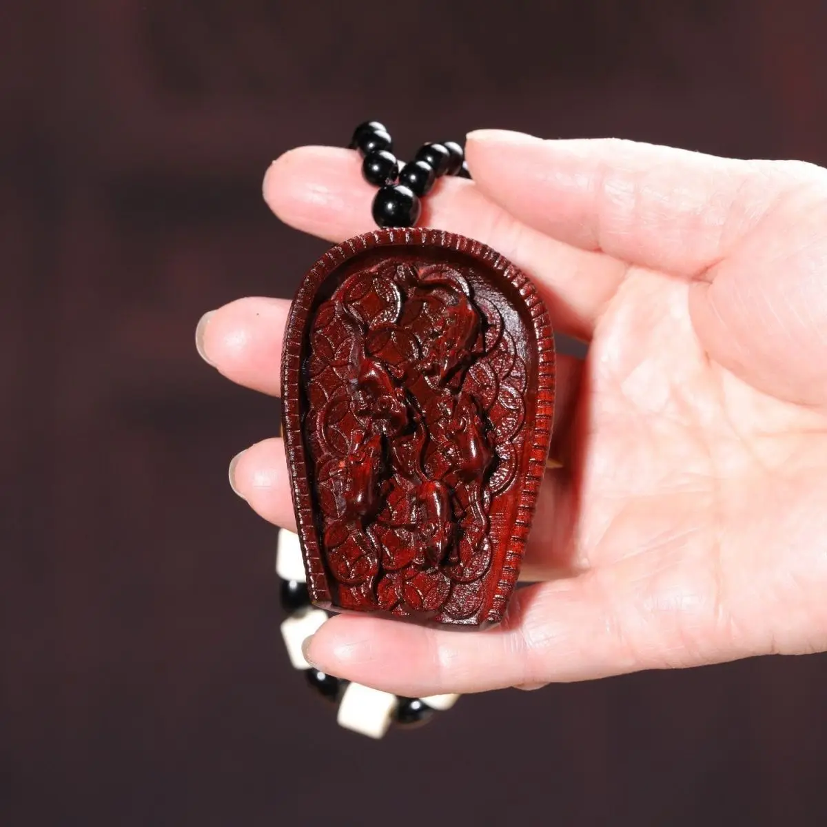 Leaflet Rosewood Five-Mouse Fortune Handheld Piece Redwood Carving Zodiac Mouse Crafts God of Wealth Pendant Gift Small Ornament