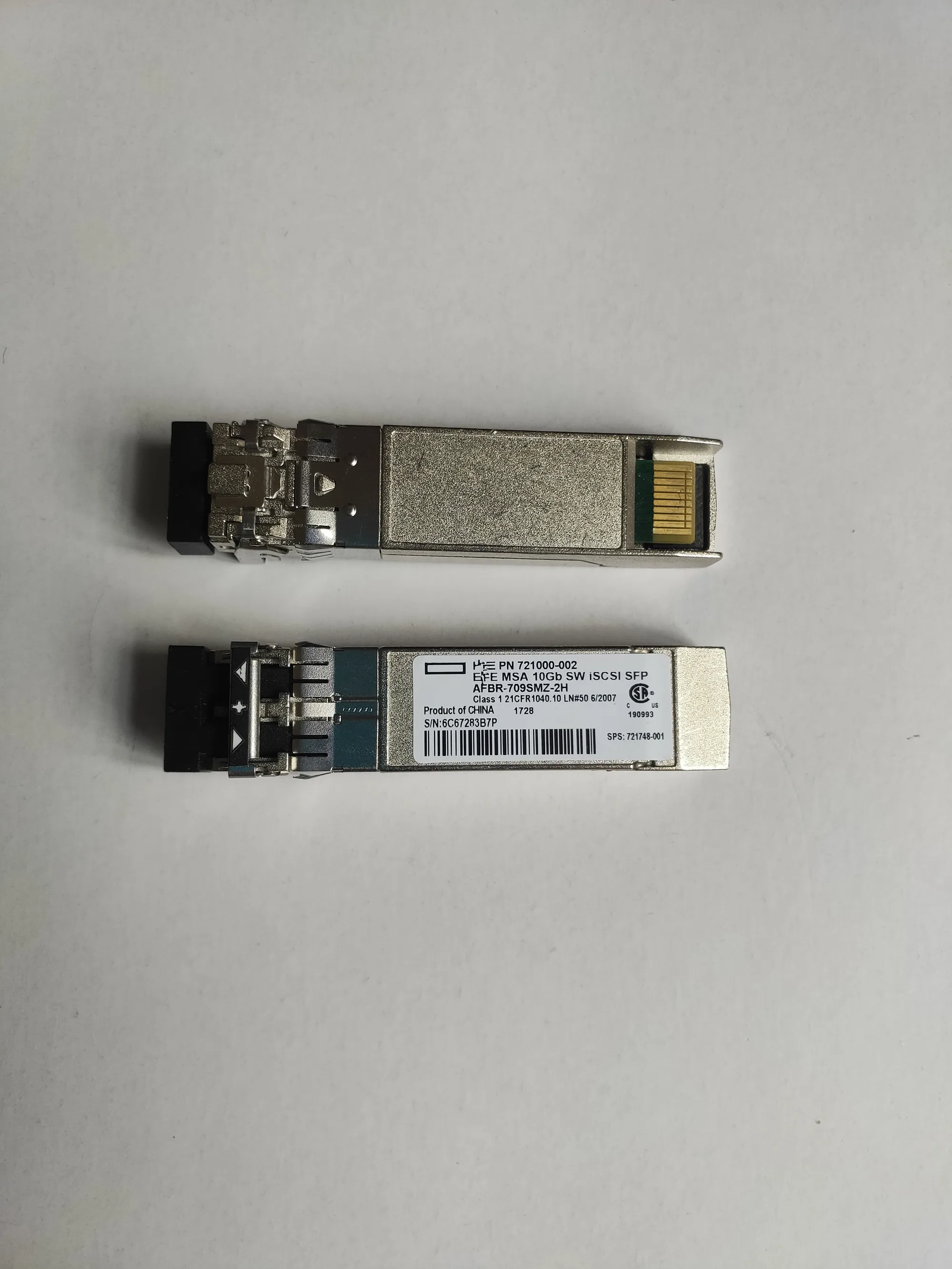 

10G SFP Storage Transceiver C8R25A C8R25B MSA2040 H-PE 721000-002 MSA 10Gb SW iSCSI SFP+ AFBR-709SMZ-2H