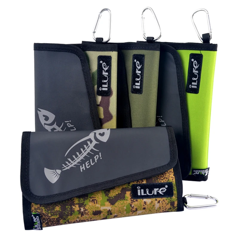 Alua Fishing Gear Soft Bait Storage Bag With Climbing Buckle Soft Bait Lead Head Hook Accessories Bag