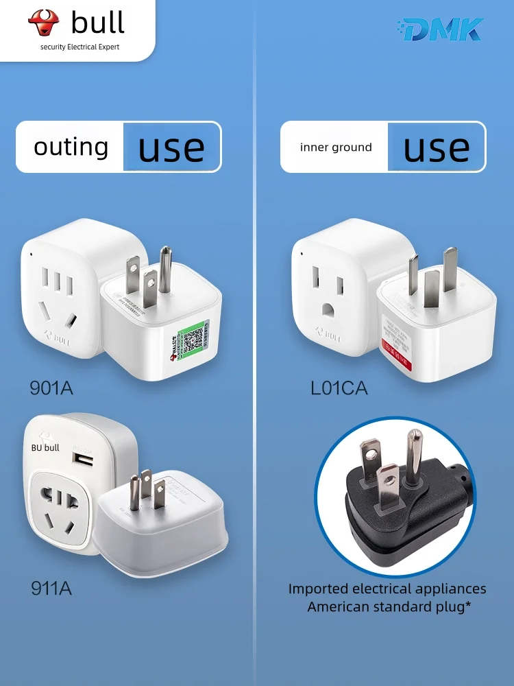 Imagem -05 - Bull Power Adapter Plug Eua para a China Converter Canadá México Japão