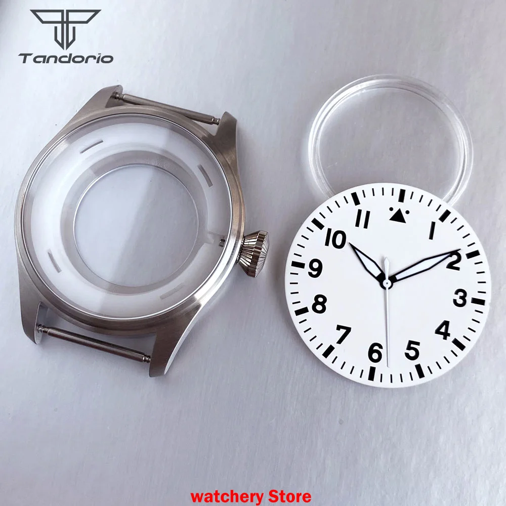 43mm Big Pilot Watch Case 38mm Dial for NH34 NH35 NH36 NH38 