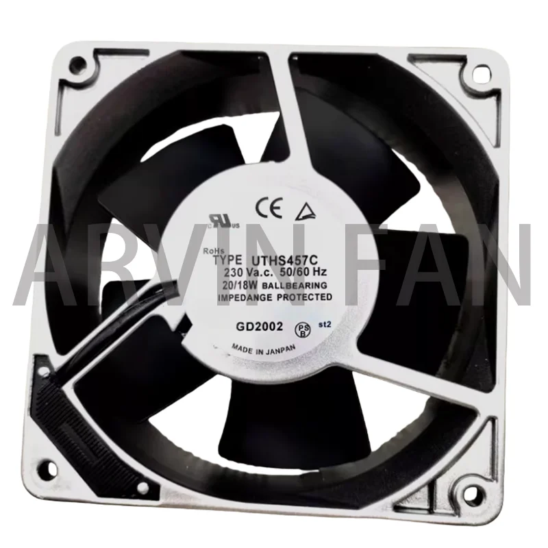 UTHS457C 12038 Ventola interamente in metallo con pale in ferro 230 V 20/18 W