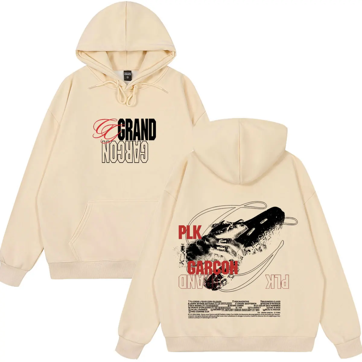 Rapper PLK Grand Garçon 2026 Album Tour Hoodies Men Women Clothing Fashion Hip Hop Pullovers Losoe Casual Oversized Sweatshirts