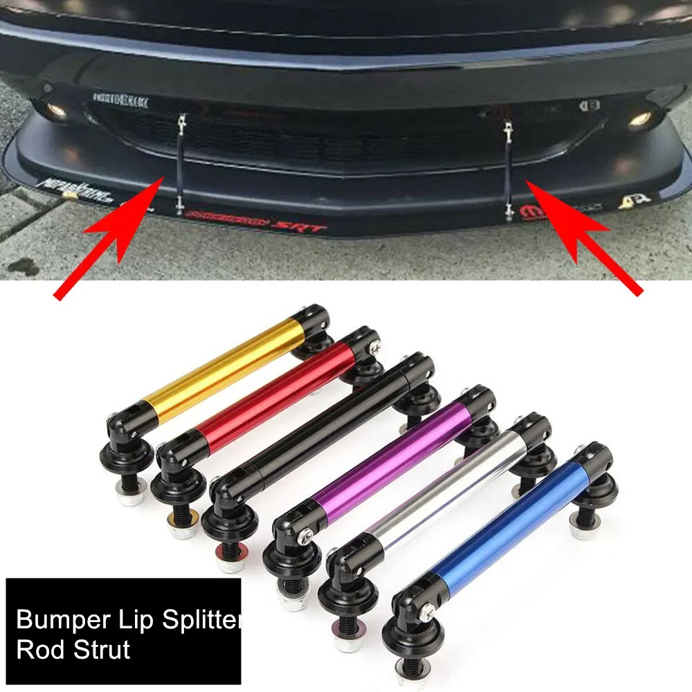 1 Pair 100mm 150mm 200mm Universal Front Bumper Lip Splitter Rod Strut Tie Bar Support For Honda Toyota Mazda BMW Hyundai Nissan