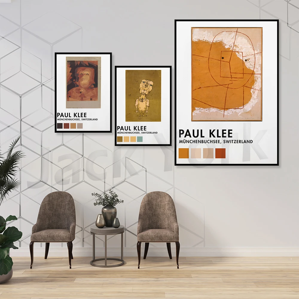 Paul Klee Colour Series Exhibition Print, Color Swatch Poster, Mid Century Modern Art, Abstract Art, Home Decor