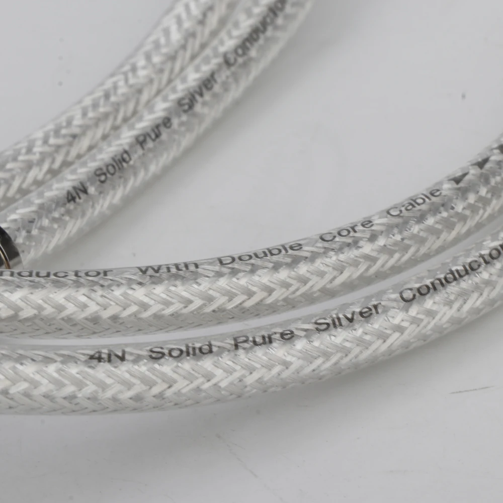 Paar Reines Silber RCA-Kabel Sterling Silber Signalkabel Kohlefaser XLR-Kabel Verbindungskabel Audio-Kabel PSS Reines Silber – Detail 7