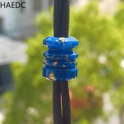 HAEDC Four Colors Resin Gold Foil Paracord EDC Pendant Backpack Pendant DIY Bead Pendant