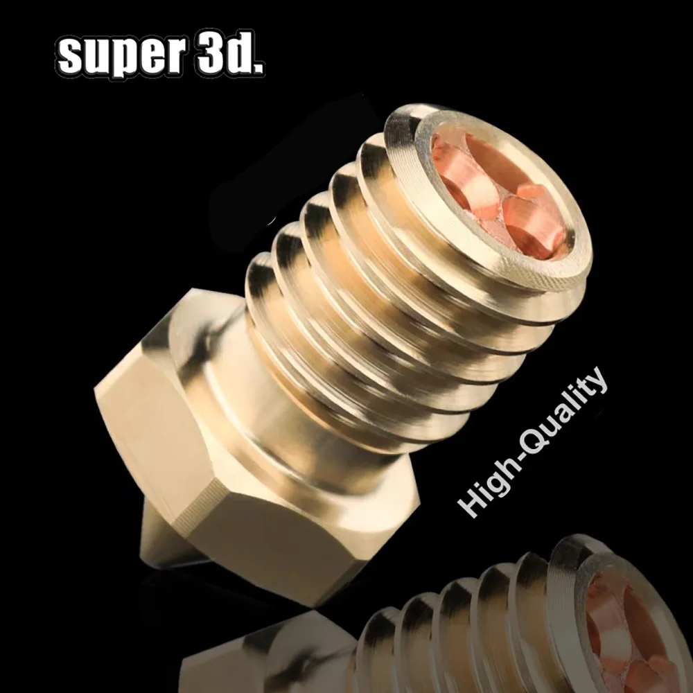 E3d V6 Clone-Cht Tip Nozzles 0.4/0.6/0.8/1.0/1.2Mm 3d Printer Mondstuk Voor 1.75Mm Filament Messing Koper E3d V6 High Flow Nozzles