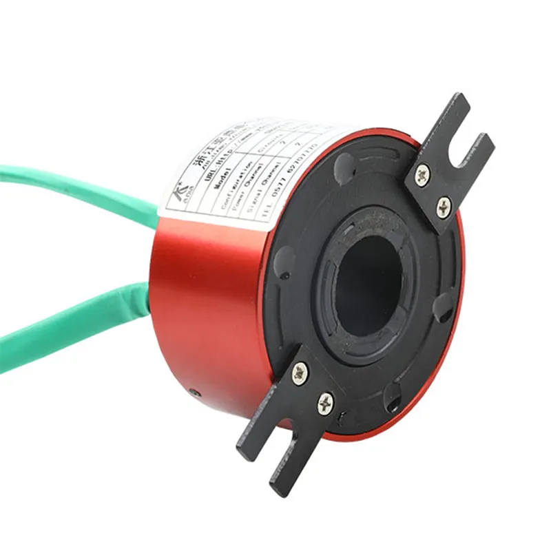 

Hollow Shaft SlipRing Internal Dia. 25.4mm 6 Channels 10A 220-380V AC Rotary Joint Connector Diameter 78mm Bore Slipring