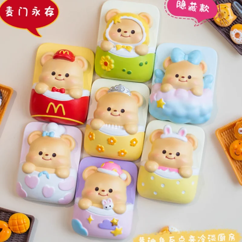 

Новый Масло Медведь Магнитный Холодильник Слепая Коробка Молоко Теплый Желтый Медведь Игрушка Ручной Работы Настольные Украшения Декоративная Подарочная Коллекция