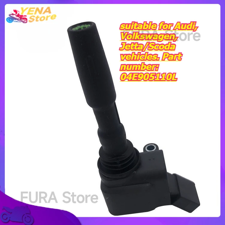 

Ignition coil is suitable for Audi, Volkswagen, Jetta/Scoda vehicles. Part number: 04E905110L. Automotive accessory
