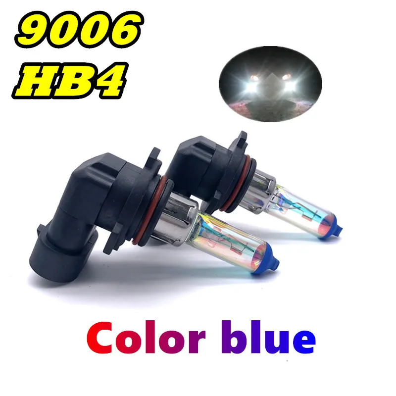 2Pcs 9006 12V55W Rainbow Blue Plasma P22d HB4 Car Quartz Halogen Bulb Fog Lamp Automobile Headlamp