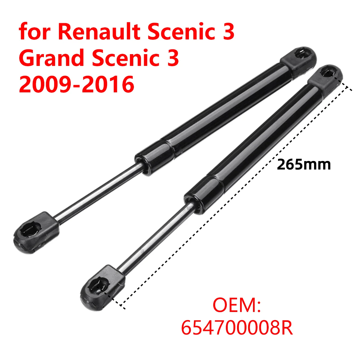 2 pezzi 654700008R auto motore anteriore cofano cofano ammortizzatori a gas aste di supporto di sollevamento per Renault Scenic 3 Grand Scenic 3 2009-2016