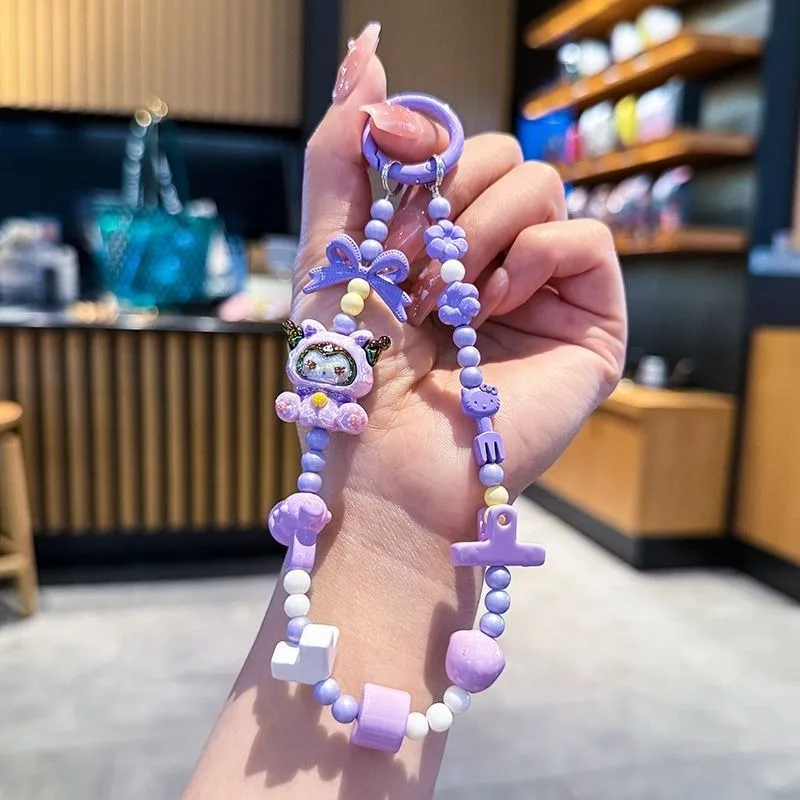 

Новый Sanrio My Melody Kuromi Hello Kitty аниме Kawaii брелок для мобильного телефона, ремешок на запястье, украшение, подарки, игрушки для детей