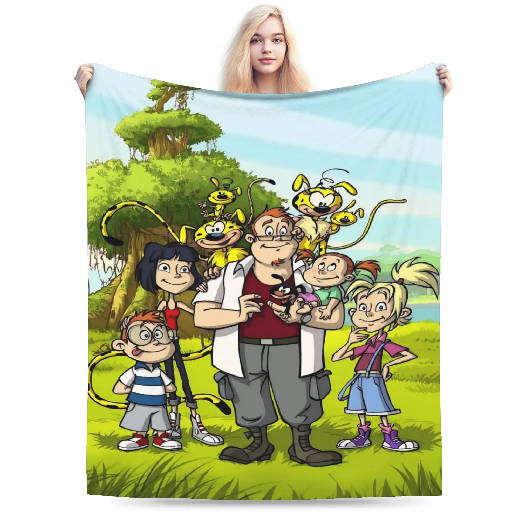 Marsupilamis Accessories Blankets Soft Coral Fleece Plush  Throw Blankets Comfortable Bedspreads