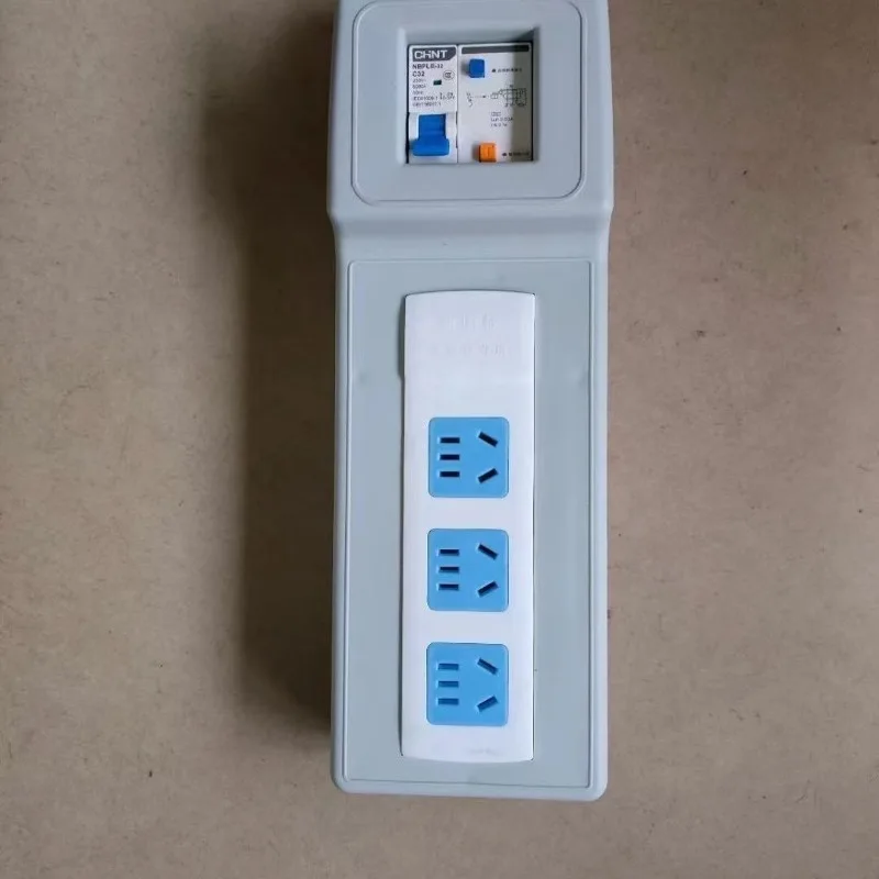 Portable Small Electric Box Portable Small Electric Box Socket ABS White Plastic Shell Temporary  Leakage Protection At The