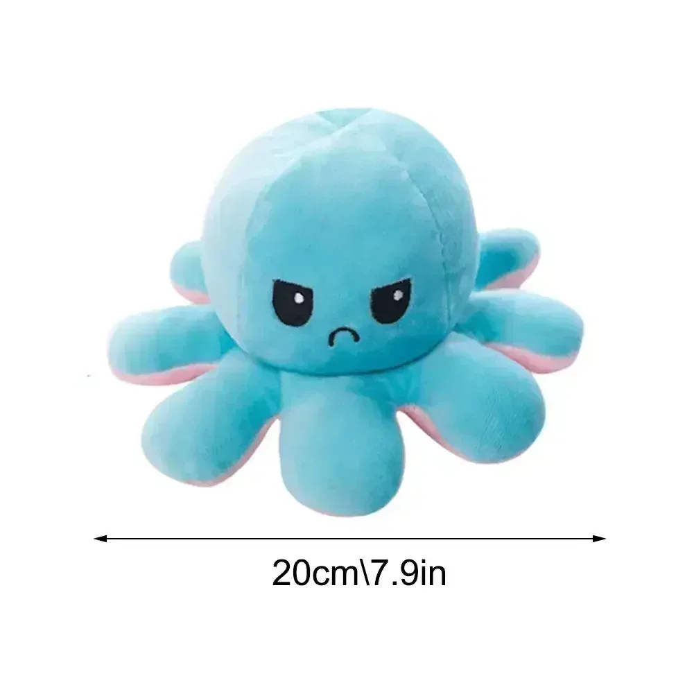 10Pcs Flip Octopus Doll Plush Toy Double Side Flip Doll Toy For Kids Gifts Cute Cartoon Animals Plush Toy Doll Home Decora