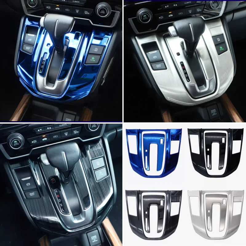 

Для Honda CRV CR-V 2017 2018 2019 2020 2021, автомобильная панель переключения передач, центральное украшение рамы переключения передач, аксессуары для бензиновой версии