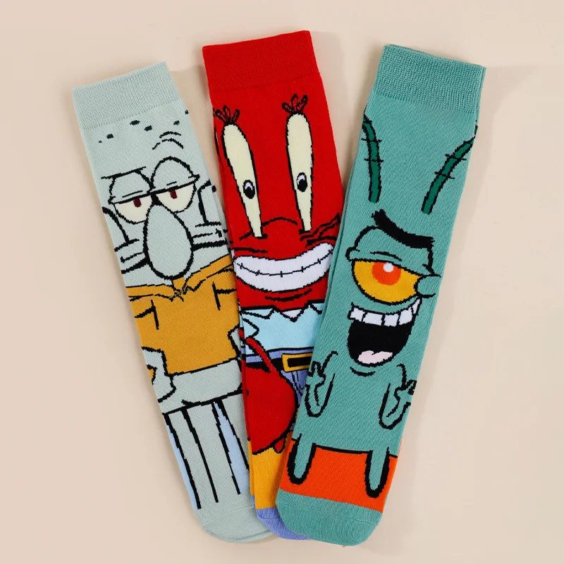 New Style Funny Anime Cartoon Character Socks Men Women Breathable Cotton Hip Suitable For Daily Wear