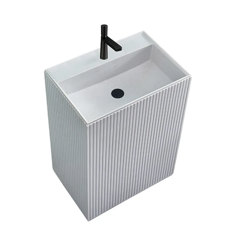 

Balcony column Floor-to-ceiling integrated washbasin Bathroom Narrow rectangular Small apartment washbasin