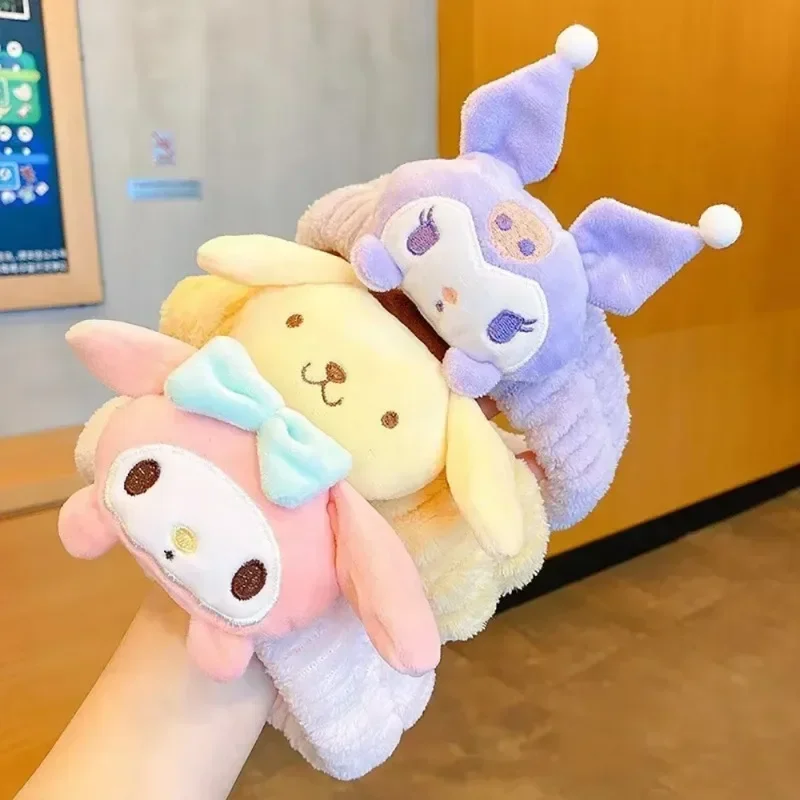 Sanurgente-Chouchou en caoutchouc Kawaii Pochacco Kitty Fashion, bande de cheveux élastique, cercle de cheveux en peluche